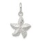 Sterling Silver Starfish Charm Jewelry Ocean Pendant 18mm x 14mm